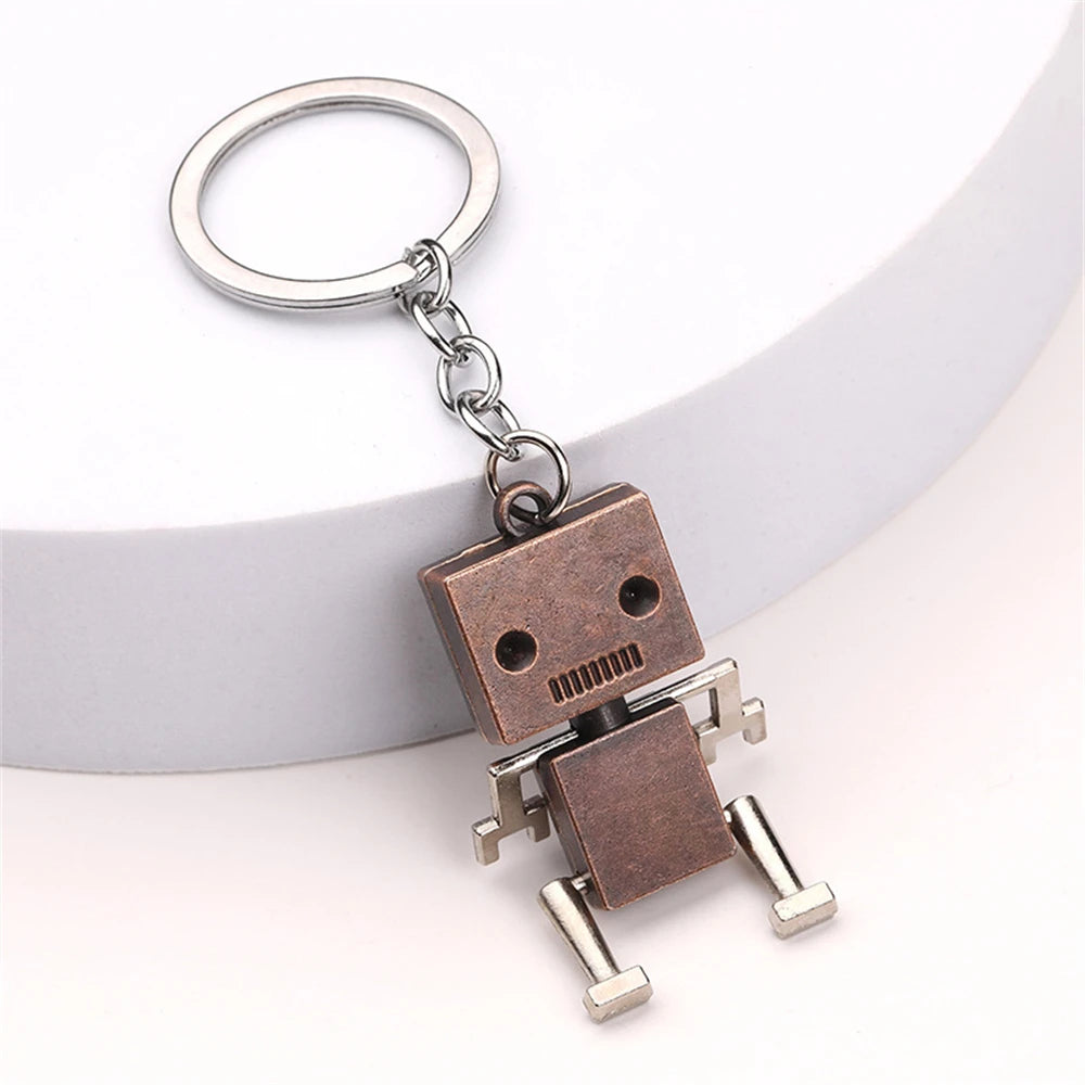 Vintage Metal Robot Keychain