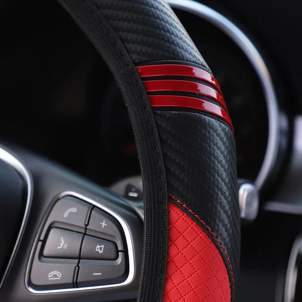 Cute Cartoon Cat Steering Wheel Cover 🐱 | Leather Finish