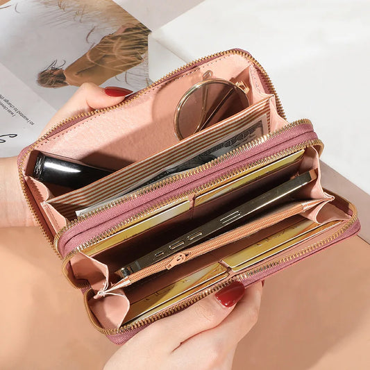 Long Women's Wallet - Stylish Quilted Design