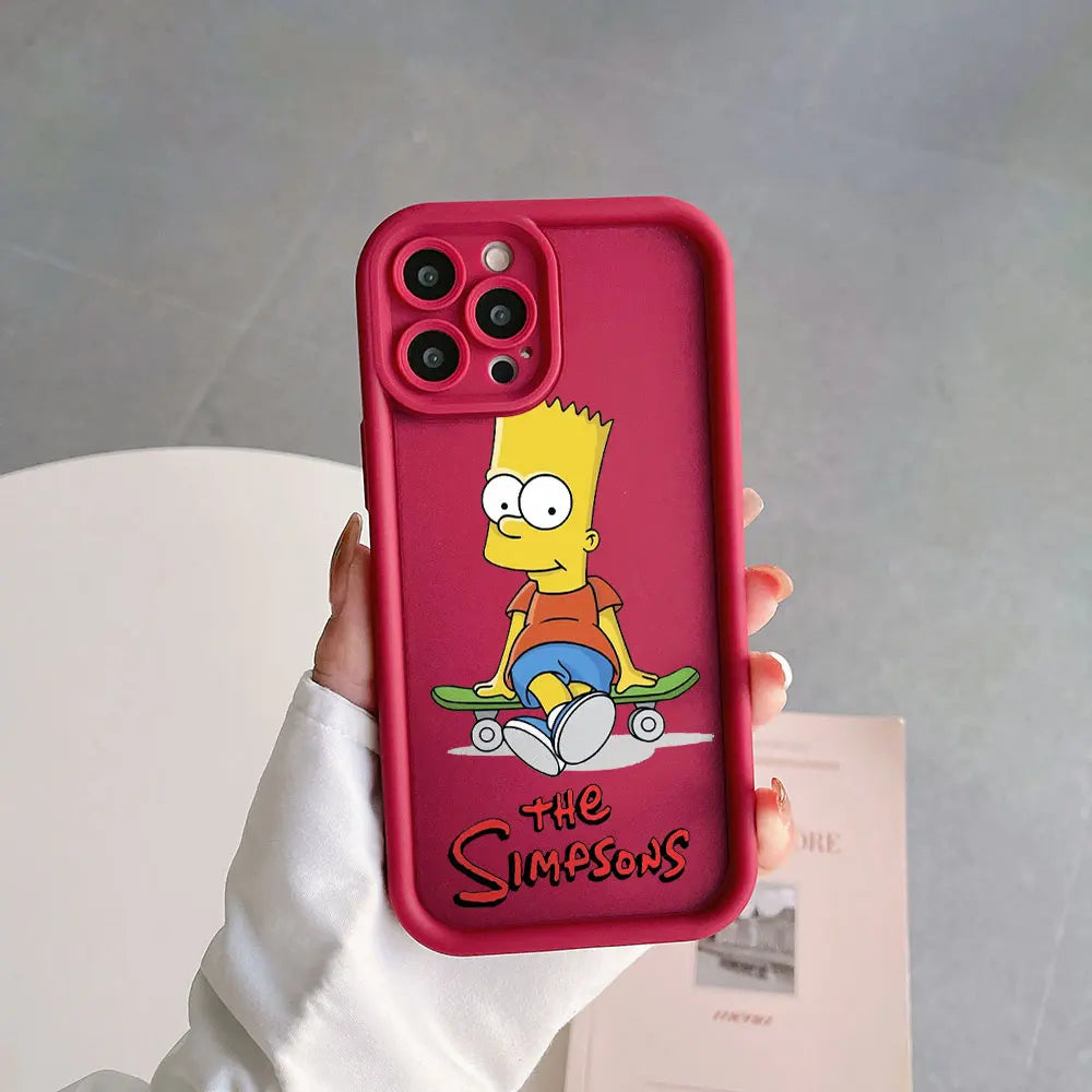 😎 Cartoon Vibes – Funny Simpsons-Inspired TPU Case for iPhone
