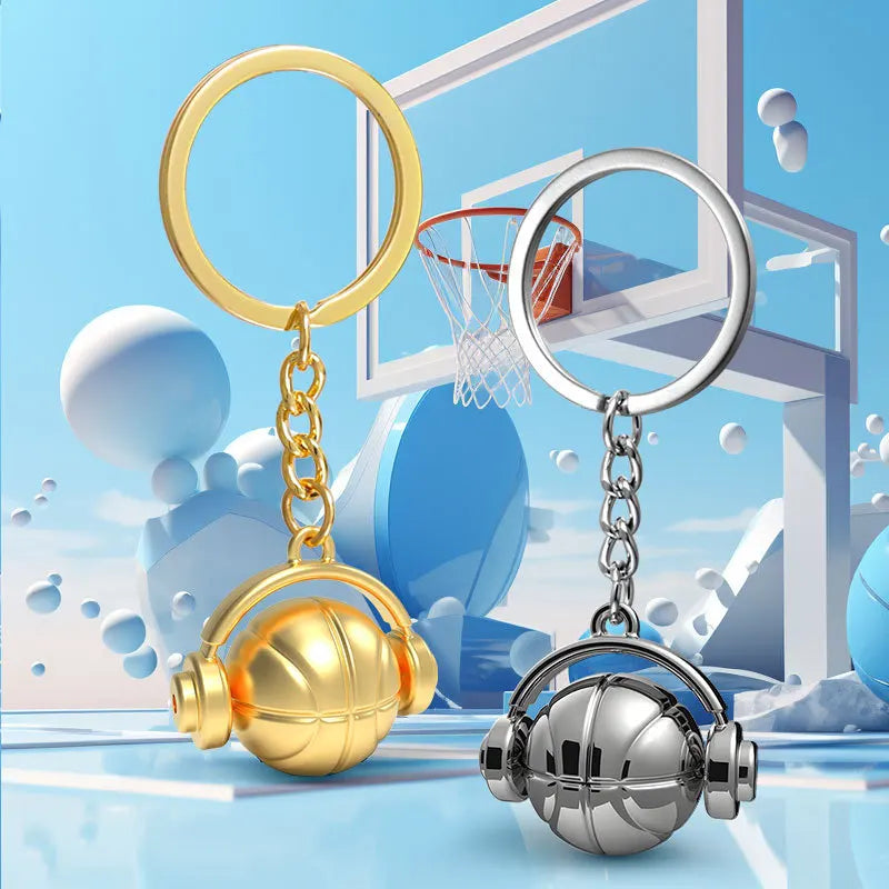 🏀 Basketball Keychain with Headphones – For True Game Lovers! 🎧