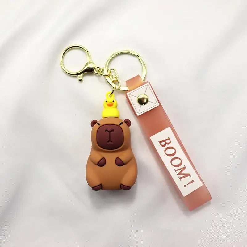 🌟🧸 Cute Capybara Buddy Keychains 🐶🐢🦆🐊