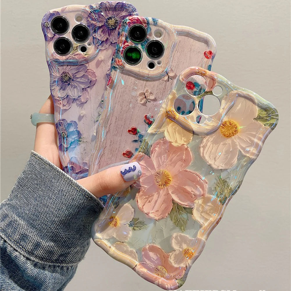 Vintage Oil Painting Phone Case – Elegant Floral Shockproof Cover 🌸📱
