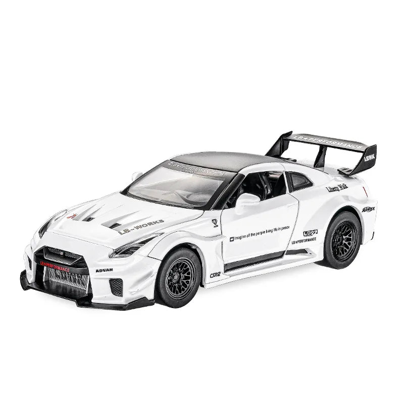 🏎️ 1:32 GTR CSR2 Diecast Model Car – Sound & Light Edition 💨