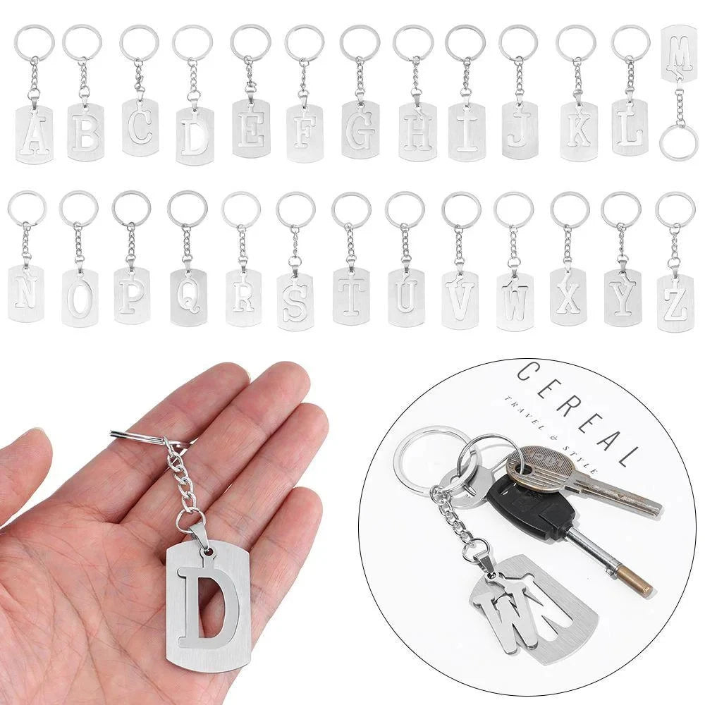 🔠✨ A–Z Letter Keychain – Personalized Steel Charm! 🔑💖