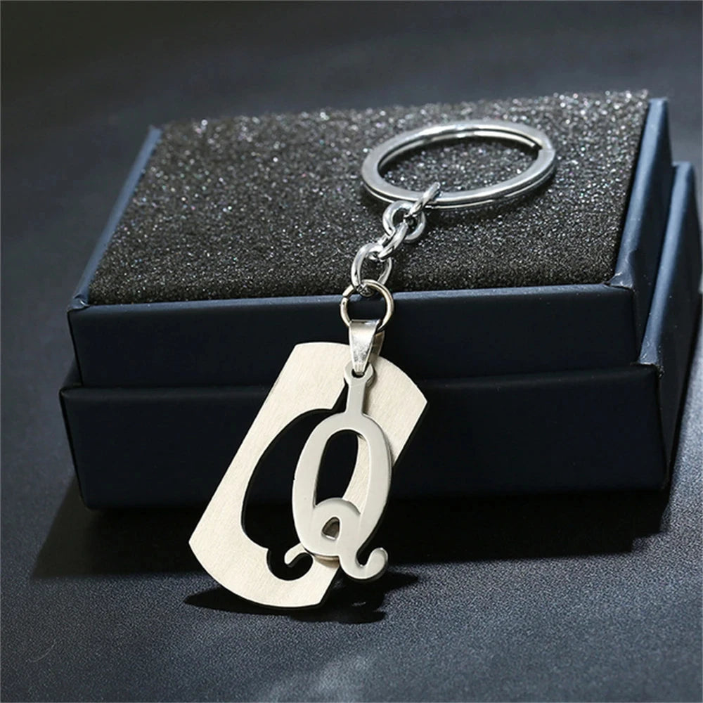 🔠✨ A–Z Letter Keychain – Personalized Steel Charm! 🔑💖