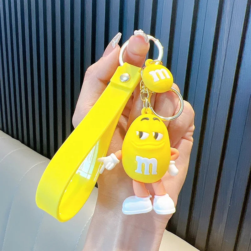 M&M's Style Keychain Set – Colorful Candy Character Charms 🍬🔑