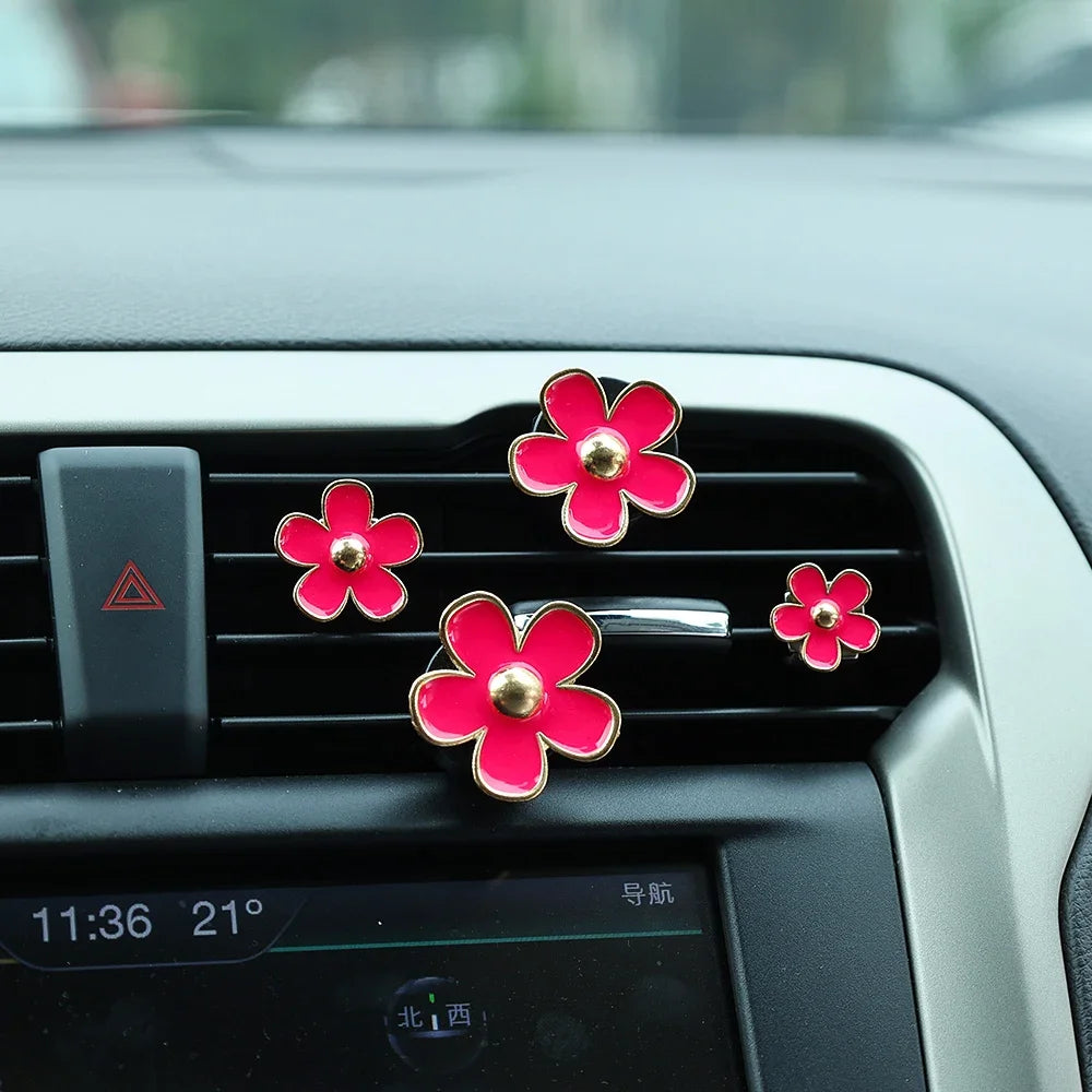 Flower Car Air Vent Freshener Clips Set
