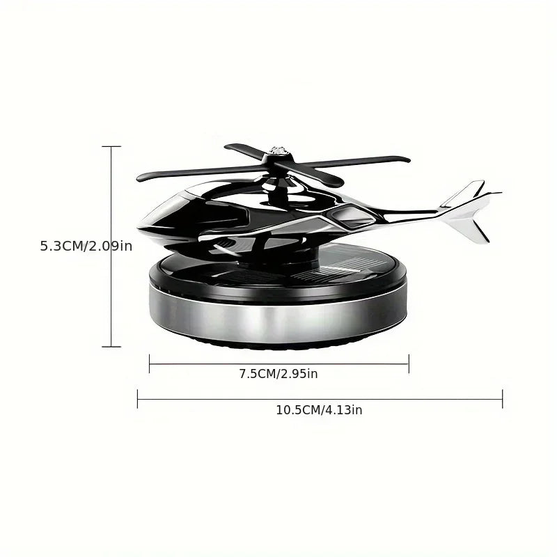 🚁 Solar Car Air Freshener – Helicopter Design | Aromatherapy & Odor Removal