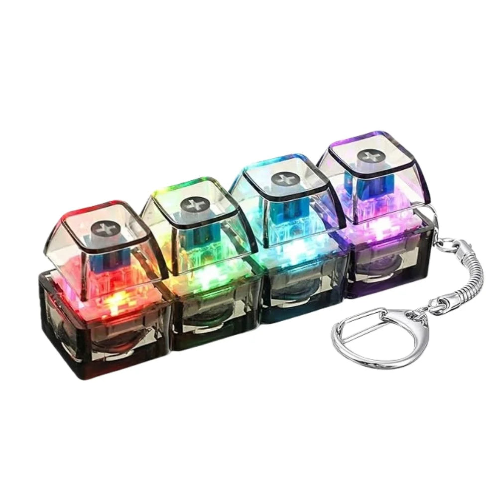 LED Light-Up Keyboard Switch Fidget Keychain