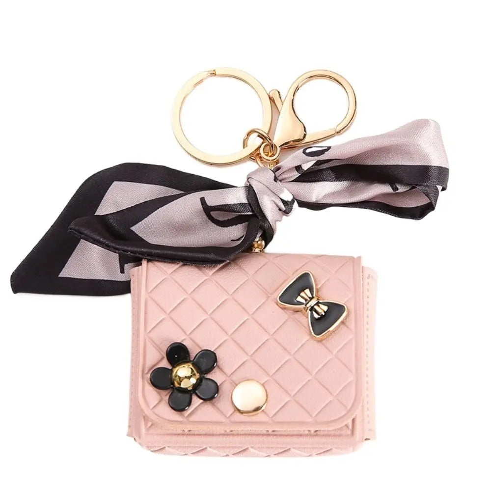Leather Earphone Case Keychain - Mini Storage Bag for Bluetooth Headsets