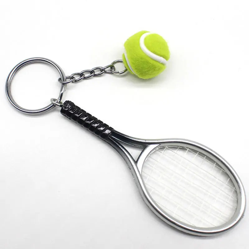 🎾 Mini Tennis Keychain Set – 6PCS Racket & Ball Keyrings 🎒