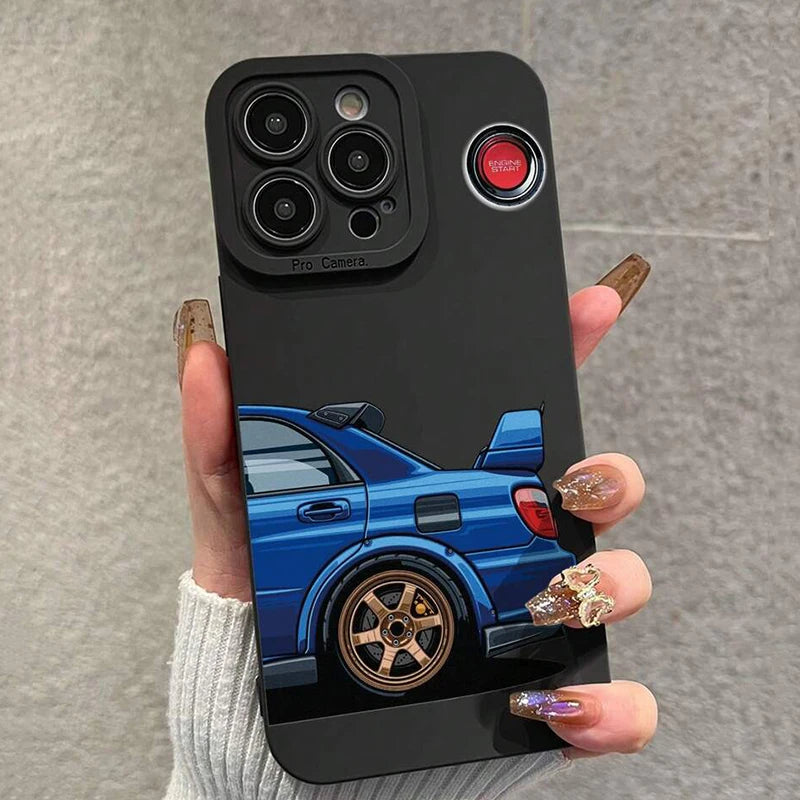 🚗 Stylish Car Pattern Phone Case – Soft & Shockproof Back Cover
