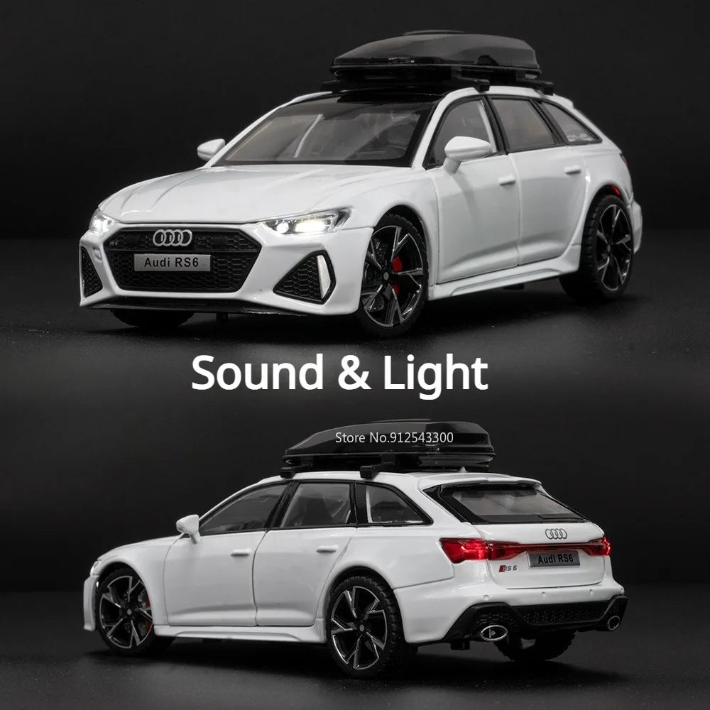 🖤 Audi RS6 Avant 1:32 Scale Diecast Model Car – Luxury Black Edition 🚘