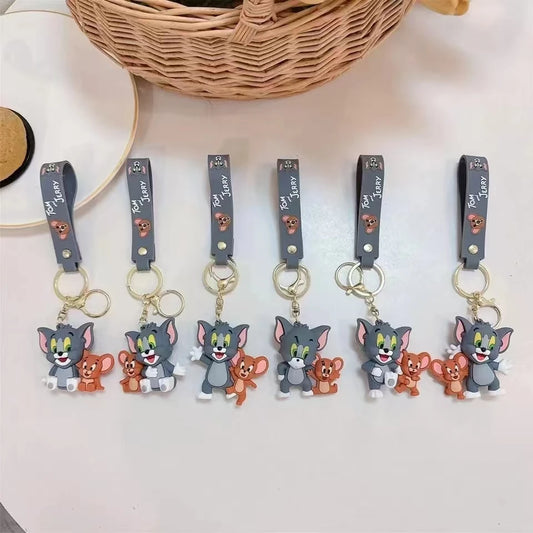 🐭 Tom & Jerry Keychain – Classic Cartoon Duo! 🐱