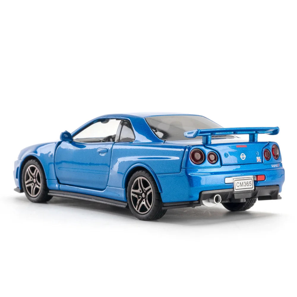 🏁 1:32 Skyline Ares GTR R34 Model Car – Pure Racing Spirit 🏎️