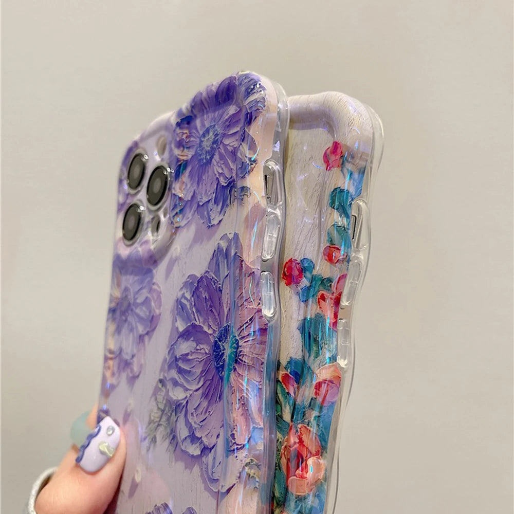 Vintage Oil Painting Phone Case – Elegant Floral Shockproof Cover 🌸📱
