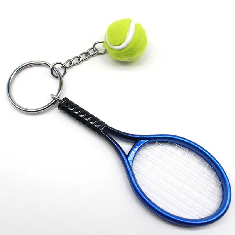 🎾 Mini Tennis Keychain Set – 6PCS Racket & Ball Keyrings 🎒