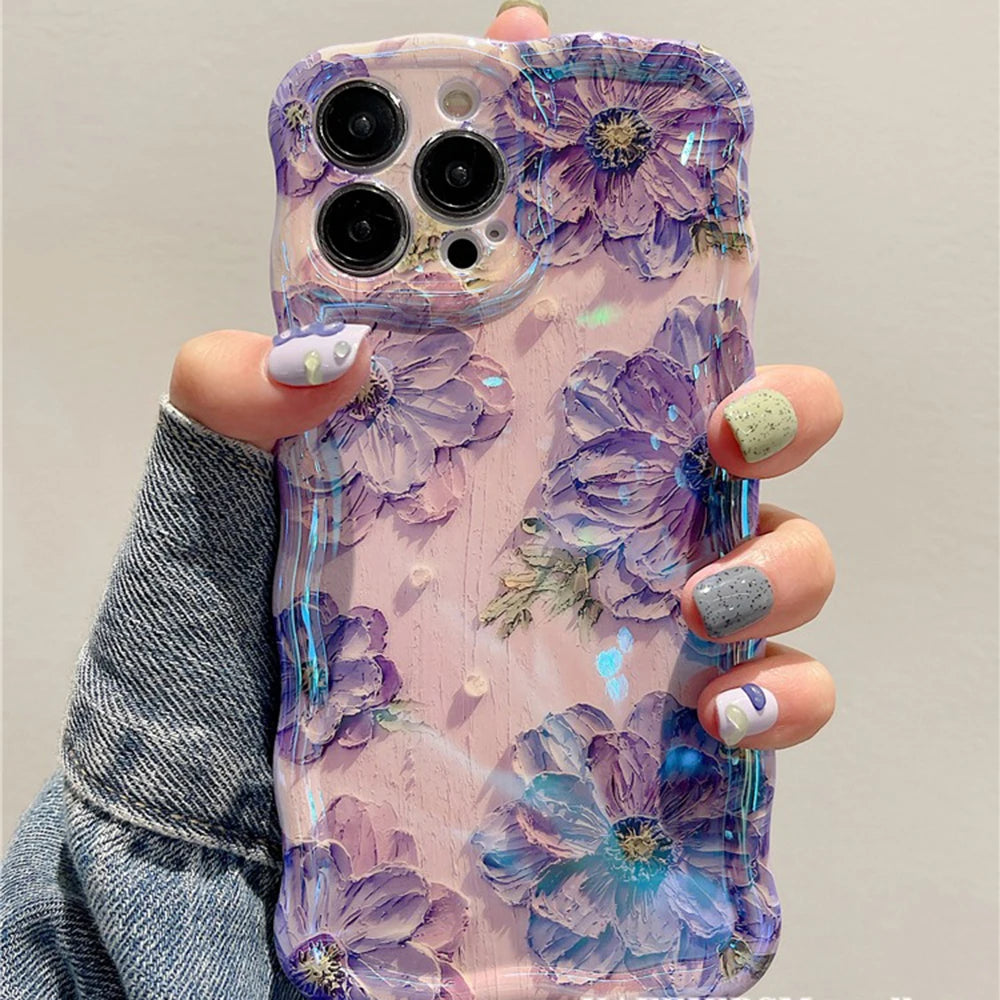 Vintage Oil Painting Phone Case – Elegant Floral Shockproof Cover 🌸📱