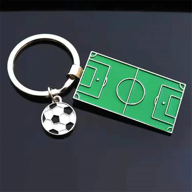 ⚽ Football Field Keychain – For True Soccer Fans! 🟢