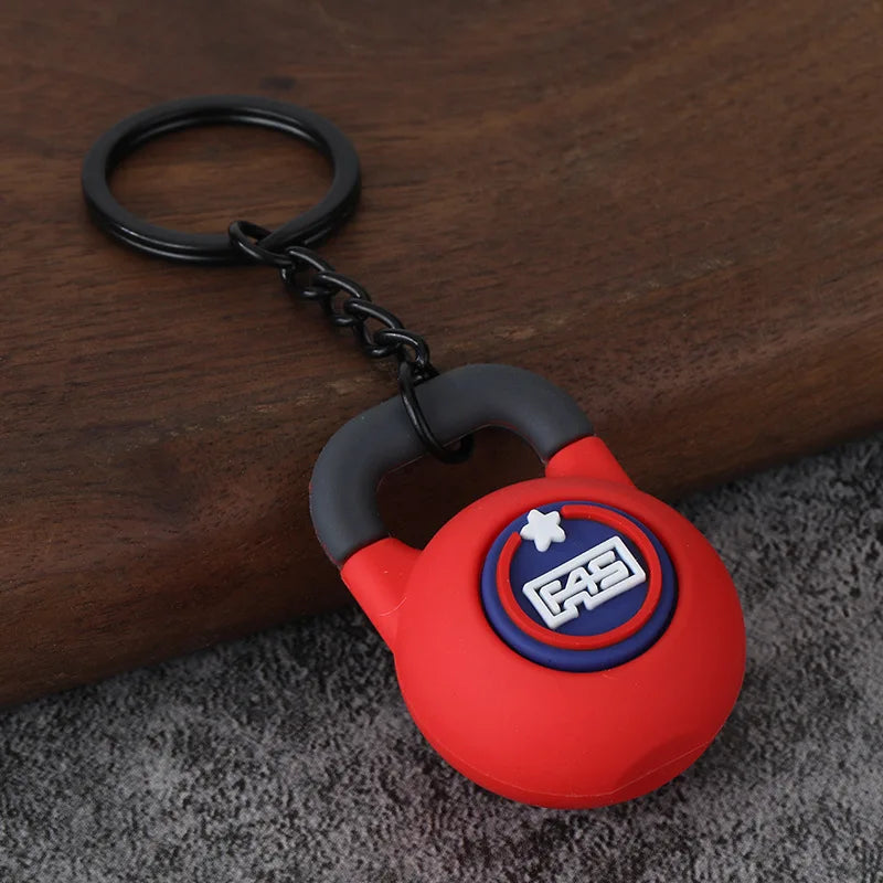 Gym Keychain Collection – Kettlebell, Dumbbell & Weight Plate Keychains