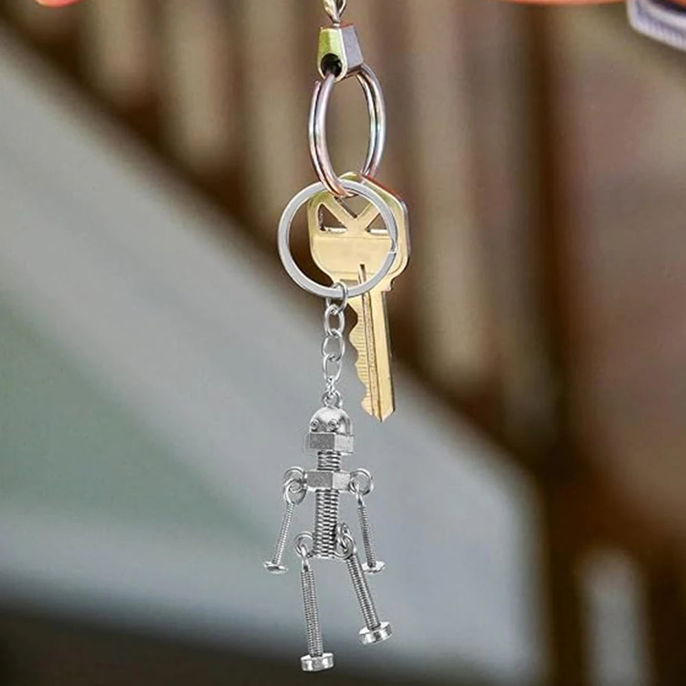 Vintage Metal Robot Keychain