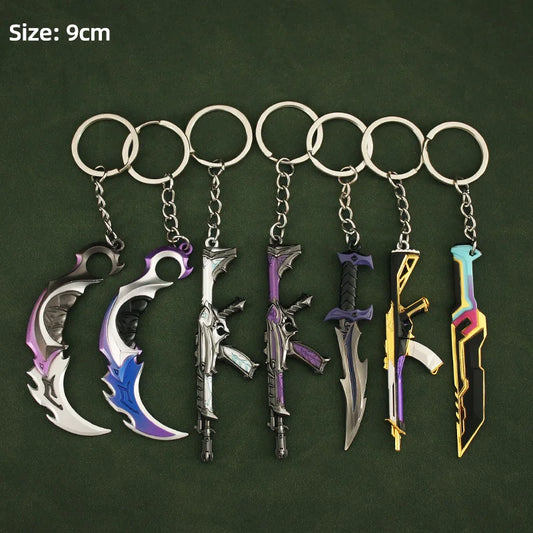 🔫 Valorant Gun & Knife Keychain – Mini Alloy Weapon Model for Gamers 🎮
