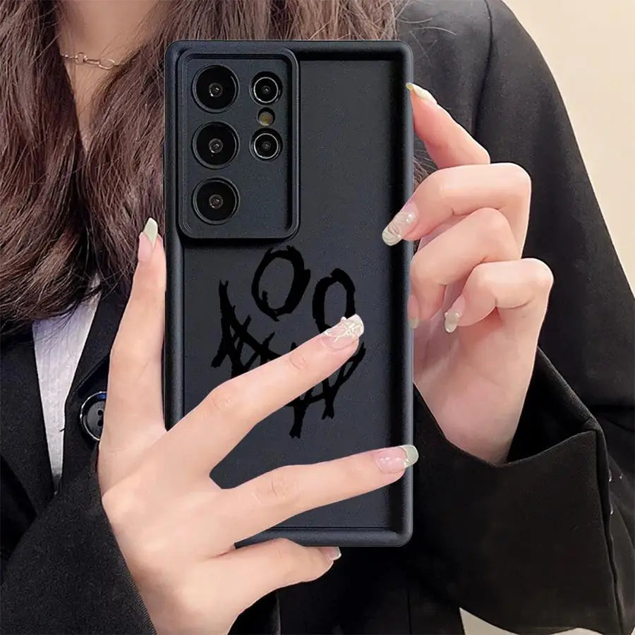 Smiling Devil Print Case – Soft Shockproof Cover for Samsung Galaxy