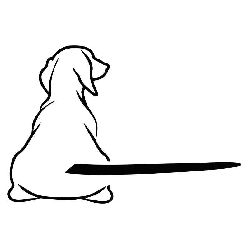🐶 Dog Outline Car Wiper Sticker – Cute Pet Rear Window Decal 🚗