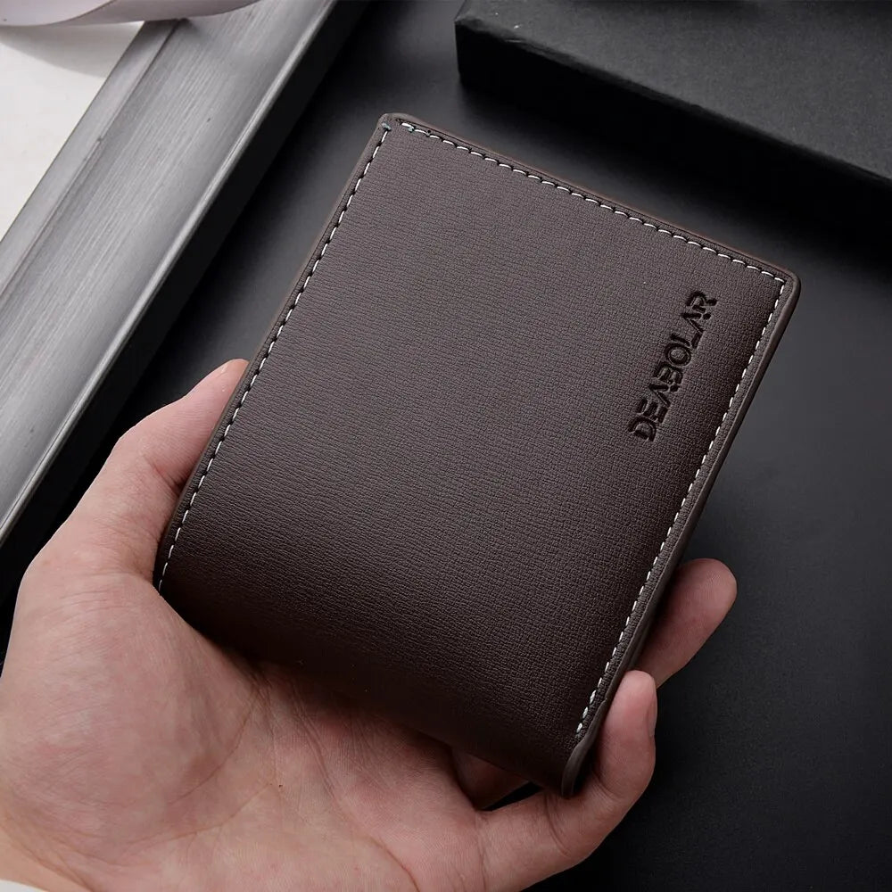 🖤 Sleek & Slim PU Leather Men’s Wallet – Everyday Style, Effortlessly Cool