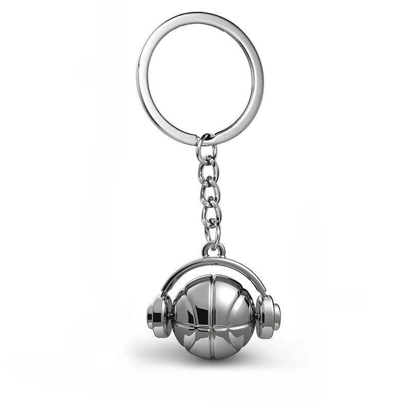 🏀 Basketball Keychain with Headphones – For True Game Lovers! 🎧