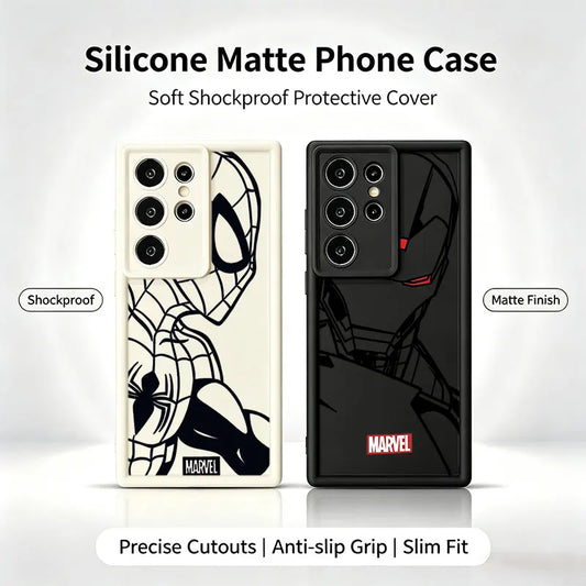 Spider-Man & Iron Man Samsung Galaxy Case - Soft Silicone Cover