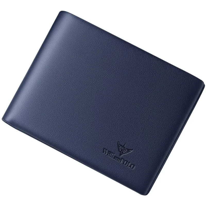 👔 WILLIAMPOLO Men's Slim Leather Wallet – Elegant Short Wallet for Cards & Cash