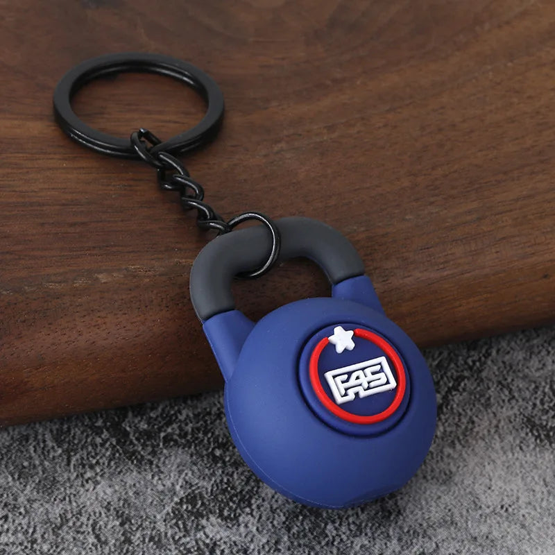 Gym Keychain Collection – Kettlebell, Dumbbell & Weight Plate Keychains