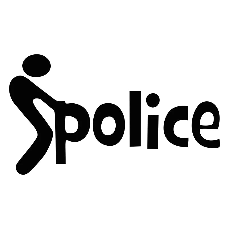 🚓 Police Style Car Window Sticker – Reflective Vinyl Decal