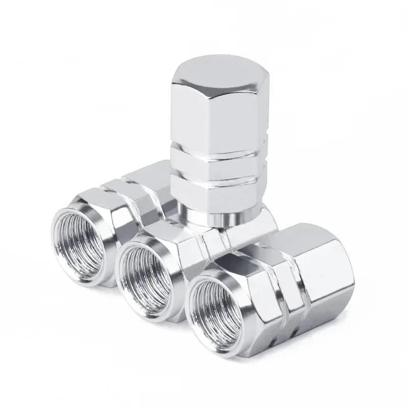 Premium Anodized Aluminum Tire Valve Stem Caps (4-Pack)