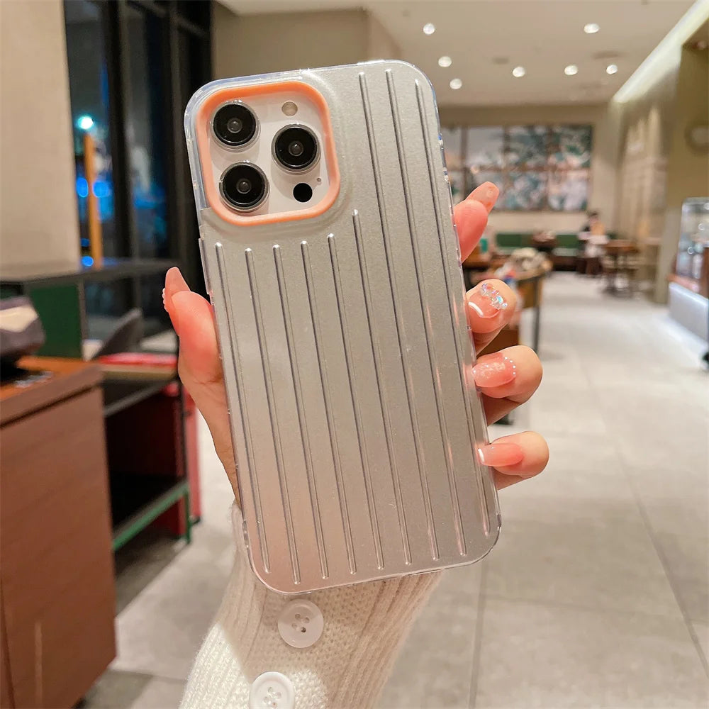 Stylish Business Luggage Case 📱✨ | Hard Shell 3D Design for iPhone
