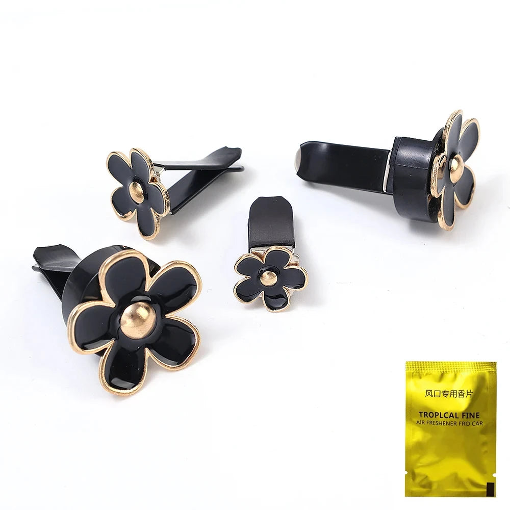 Flower Car Air Vent Freshener Clips Set