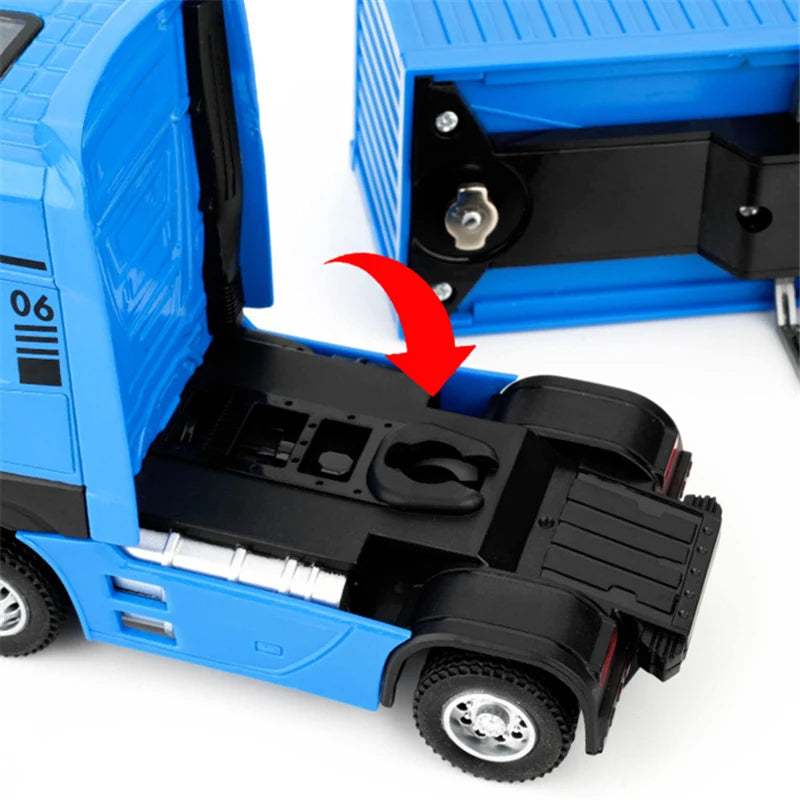 🚛 CNTR Express Blue Container Truck – 1:50 Scale Diecast Model