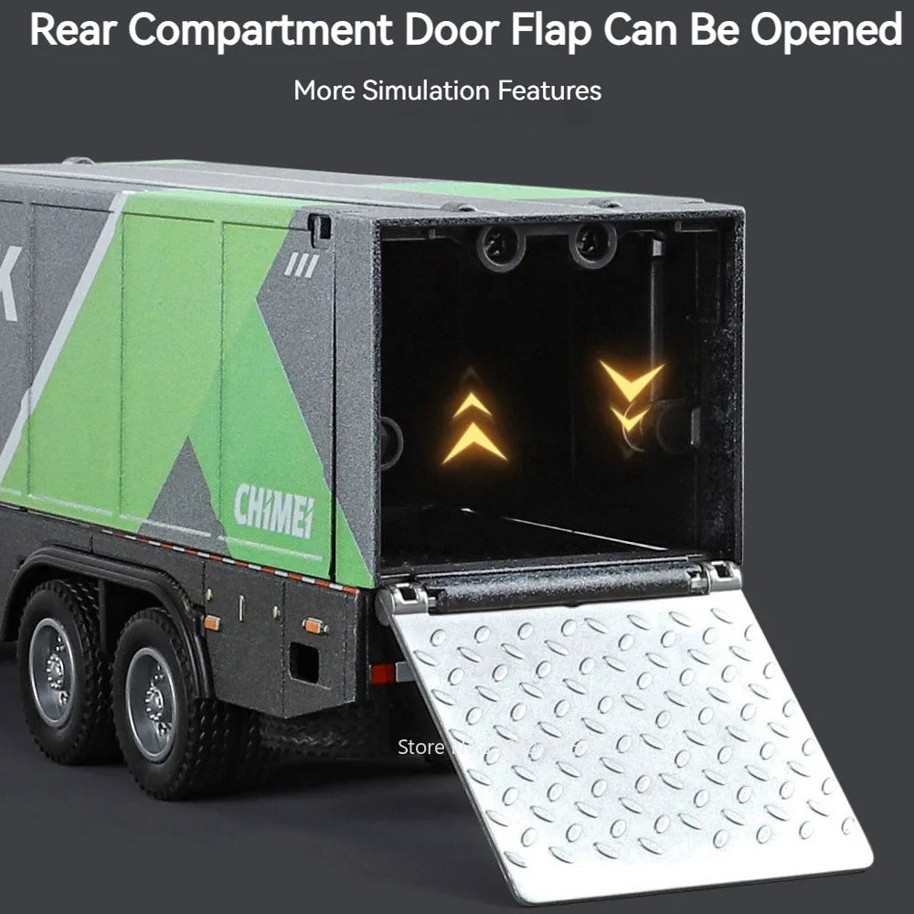 🚛 Die-Cast Transport Truck Model – Realistic Movable Parts! 🛠️