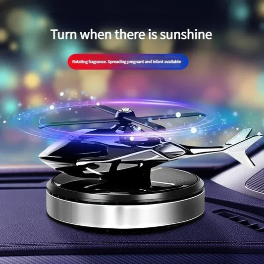 🚁 Solar Car Air Freshener – Helicopter Design | Aromatherapy & Odor Removal