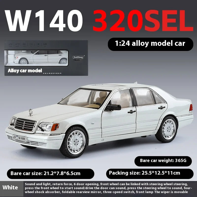 🖤 Mercedes-Benz W140 320SEL Diecast Model Car 1:32 – Legendary S-Class Icon 🚘