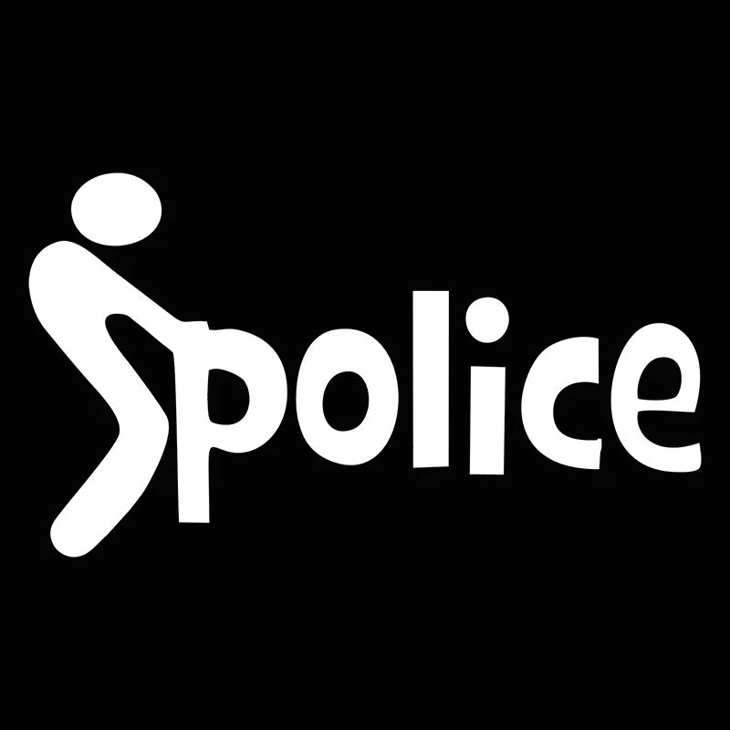 🚓 Police Style Car Window Sticker – Reflective Vinyl Decal