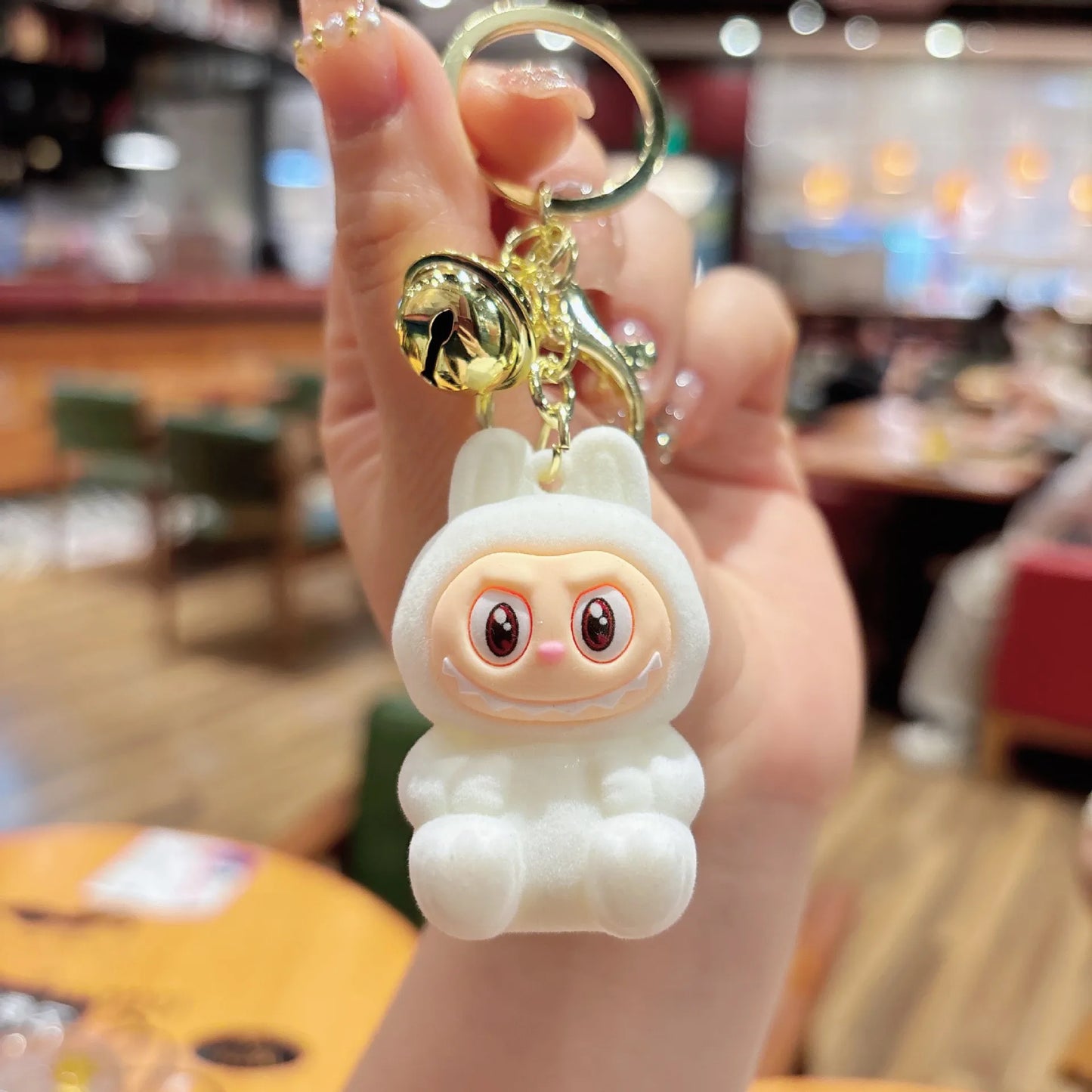 🐰 Cute Plush Bunny Keychain – Soft & Colorful