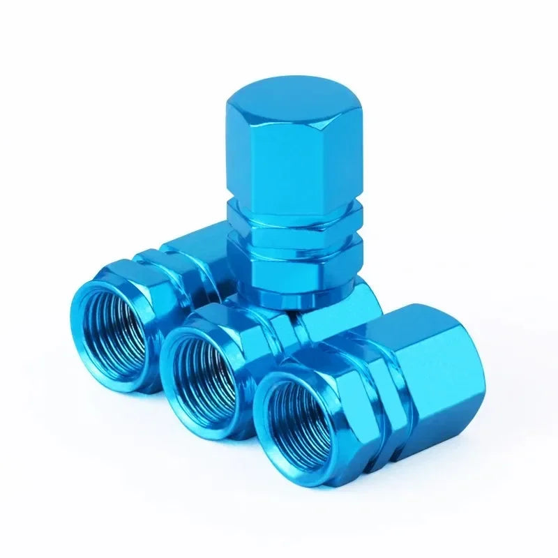 Premium Anodized Aluminum Tire Valve Stem Caps (4-Pack)