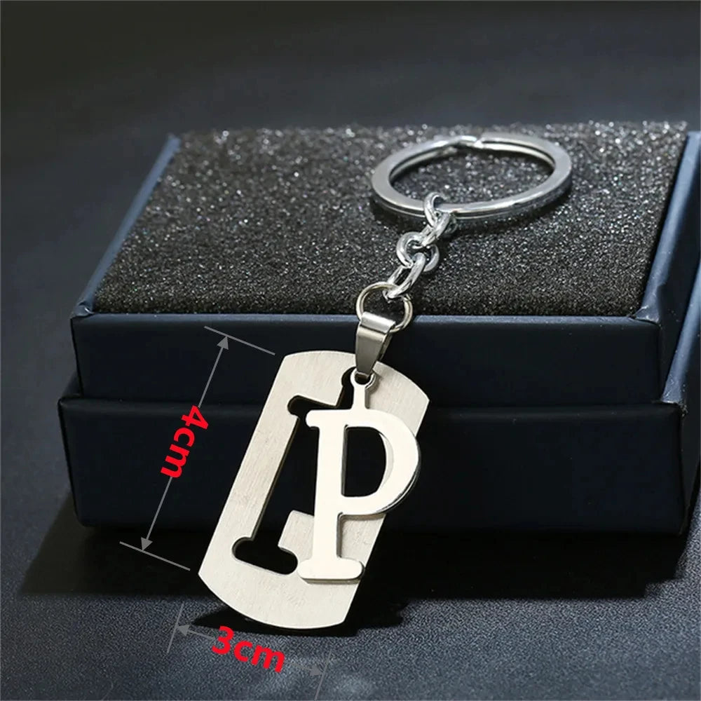 🔠✨ A–Z Letter Keychain – Personalized Steel Charm! 🔑💖