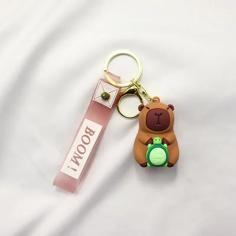 🌟🧸 Cute Capybara Buddy Keychains 🐶🐢🦆🐊