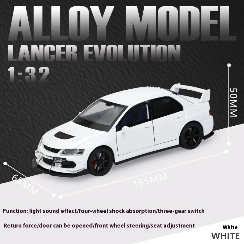 🔥 1:32 Mitsubishi Lancer Evolution IX Diecast Model – Sound & Light
