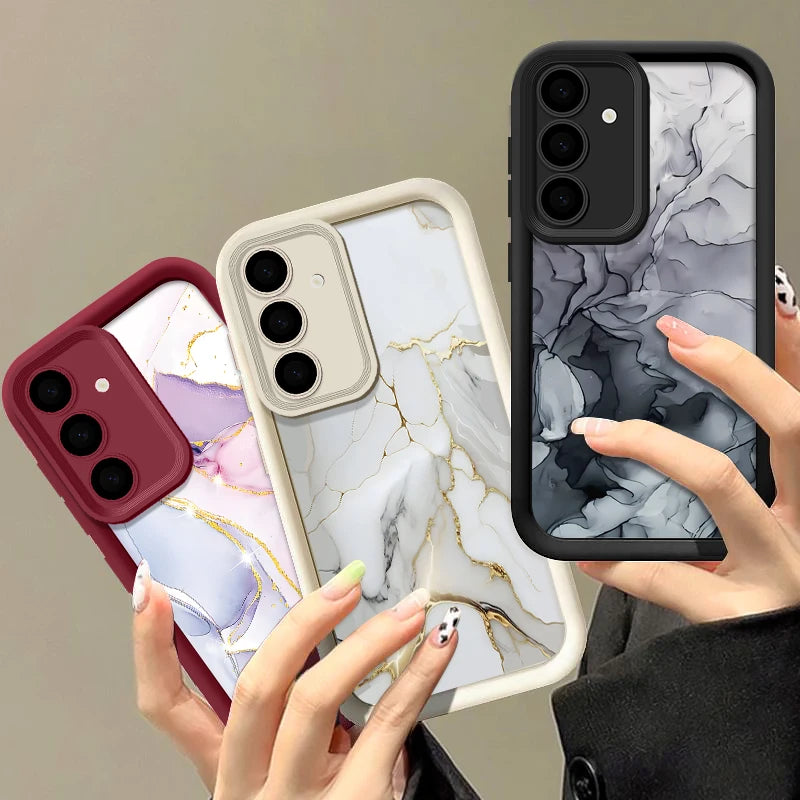 🌀 Marble Pattern Case – Elegant TPU Cover for Samsung Galaxy