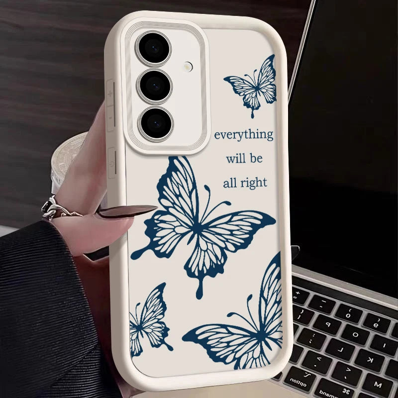 🦋 Butterfly Bliss Soft Case – For Samsung Galaxy | Shockproof & Stylish